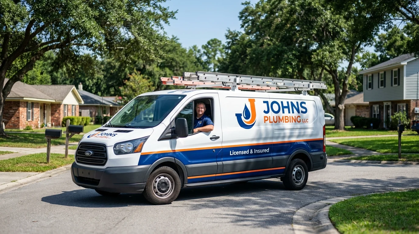 Johns Plumbing LLC service van in Vancouver, WA