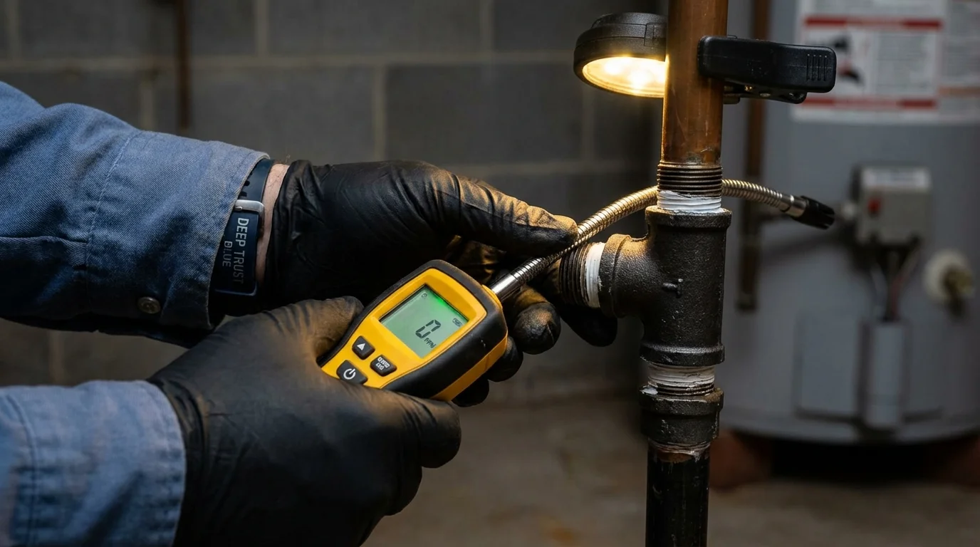 Gas leak detection with electronic sniffer by Johns Plumbing LLC in Vancouver
