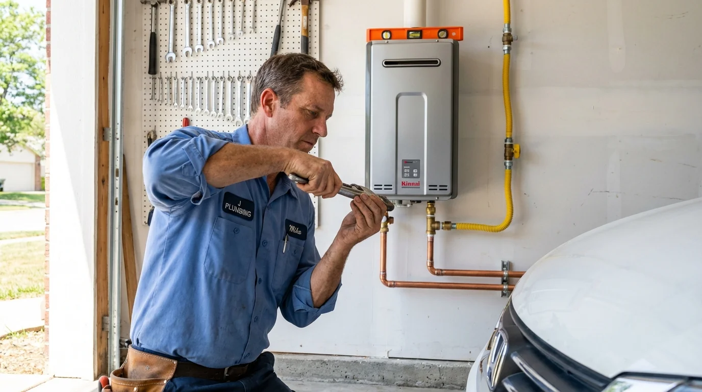 Tankless water heater installation by a Johns Plumbing LLC plumber in Vancouver